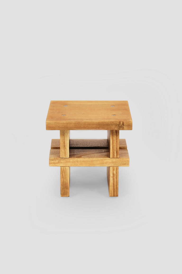 X&Y Charcoal Chikku Stool - Natural main image 0